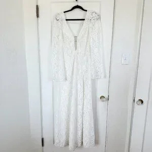 chinese dress ladies For Love & Lemons Lace Cutout Maxi Dress